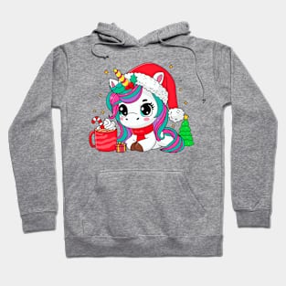 Christmas unicorn Hoodie